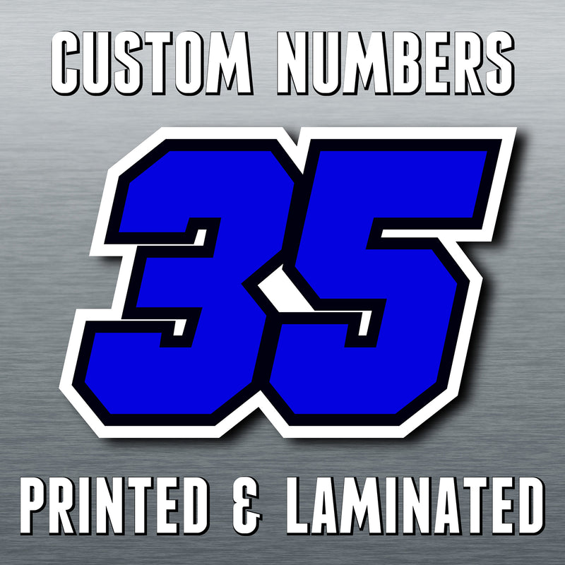 Personalize Custom MX Dirt Bike Motorcycle Racing Number Stickers - N31 - MC Motoparts