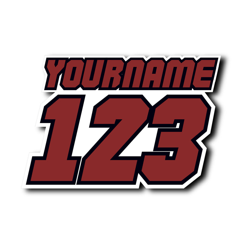 Personalize Custom MX Dirt Bike Motorcycle Racing Number Name Stickers - N31 - MC Motoparts