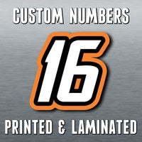 Personalize Custom MX Dirt Bike Motorcycle Racing Number Stickers - N32 - MC Motoparts