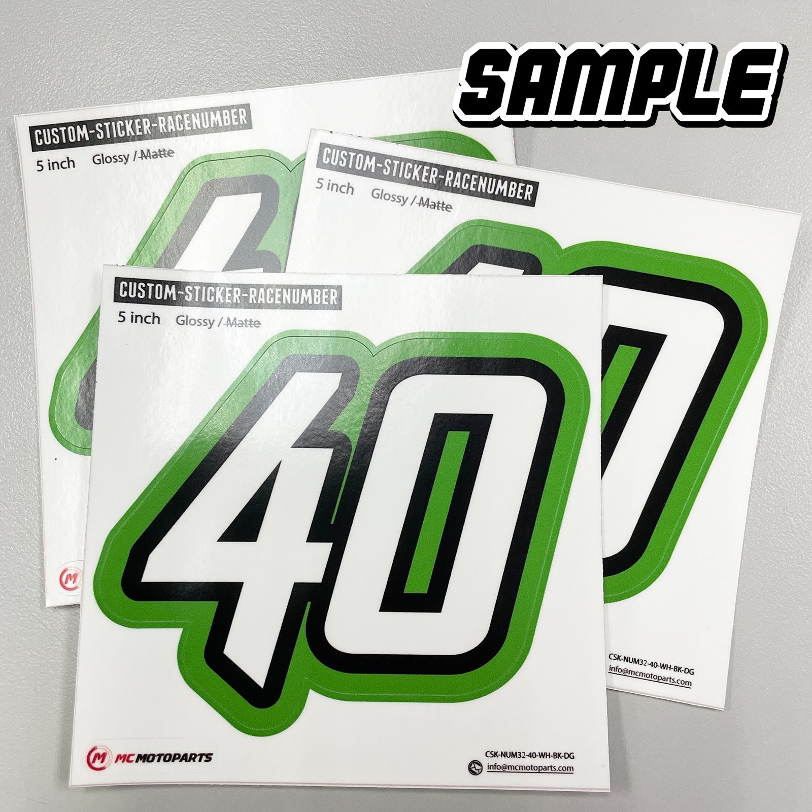 Personalize Custom MX Dirt Bike Motorcycle Racing Number Stickers - N32 - MC Motoparts