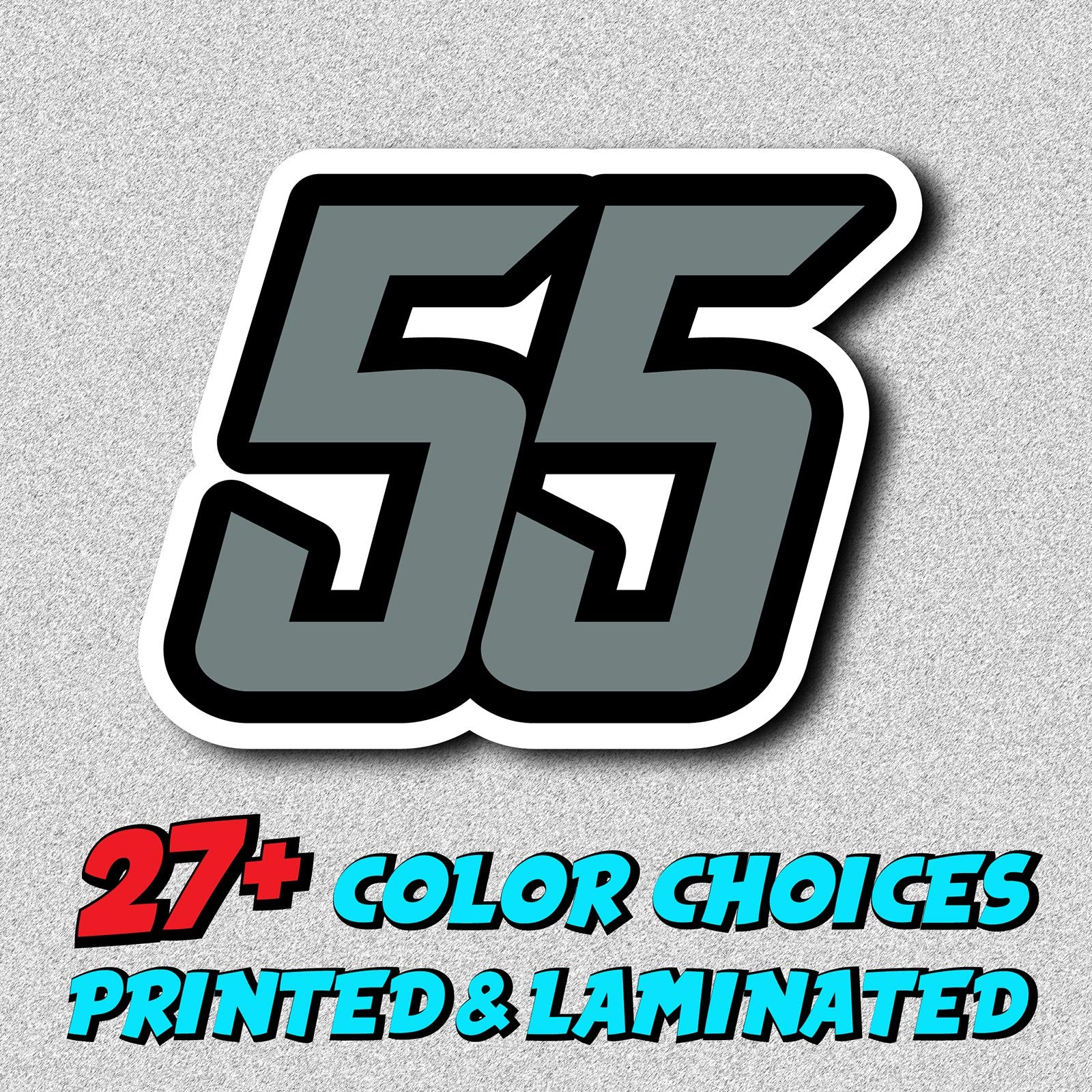 Personalize Custom MX Dirt Bike Motorcycle Racing Number Stickers - N32 - MC Motoparts