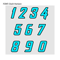Personalize Custom MX Dirt Bike Motorcycle Racing Number Stickers - N32 - MC Motoparts