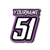 Personalize Custom MX Dirt Bike Motorcycle Racing Number Name Stickers - N32 - MC Motoparts