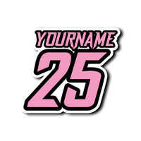 Personalize Custom MX Dirt Bike Motorcycle Racing Number Name Stickers - N32 - MC Motoparts
