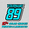 Personalize Custom MX Dirt Bike Motorcycle Racing Number Name Stickers - N32 - MC Motoparts