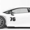 Personalize Custom Race Car Sticker Decals - Rectangle Number Car Sticker - MC Motoparts