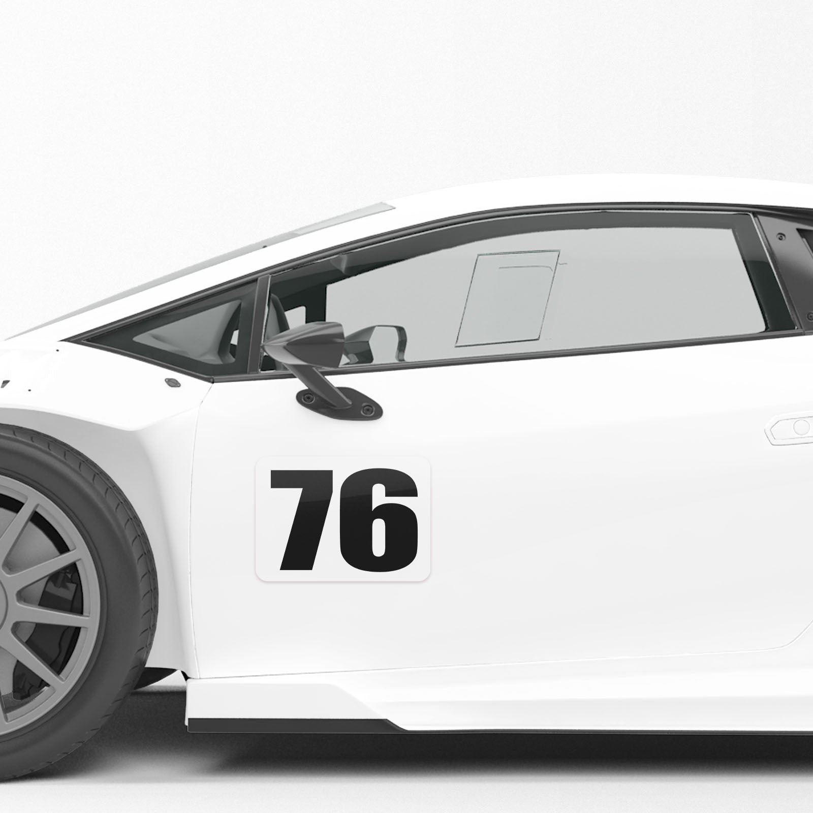 Personalize Custom Race Car Sticker Decals - Rectangle Number Car Sticker - MC Motoparts