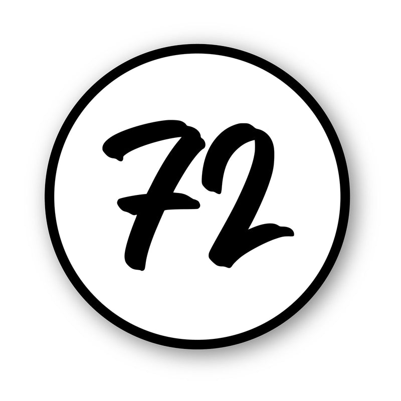 Personalize Custom Race Car Sticker Decals 2pcs - Circle Number Car Sticker with Bold Outline - MC Motoparts