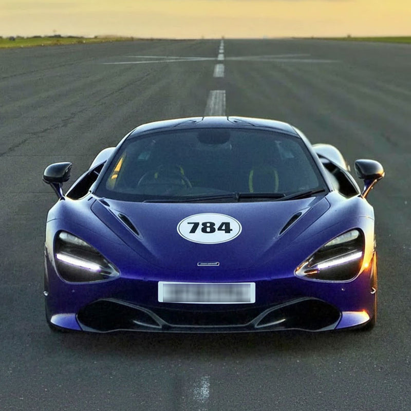 Personalize Custom Race Car Sticker Decals 2pcs - Circle Number Car Sticker with Thin Outline - MC Motoparts