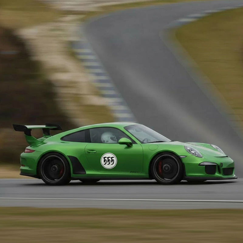 Personalize Custom Race Car Sticker Decals 2pcs - Circle Number Car Sticker with Thin Outline - MC Motoparts