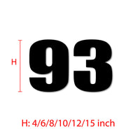 Personalize Custom Race Car Sticker Decals - Individual Cut Number Decals - MC Motoparts