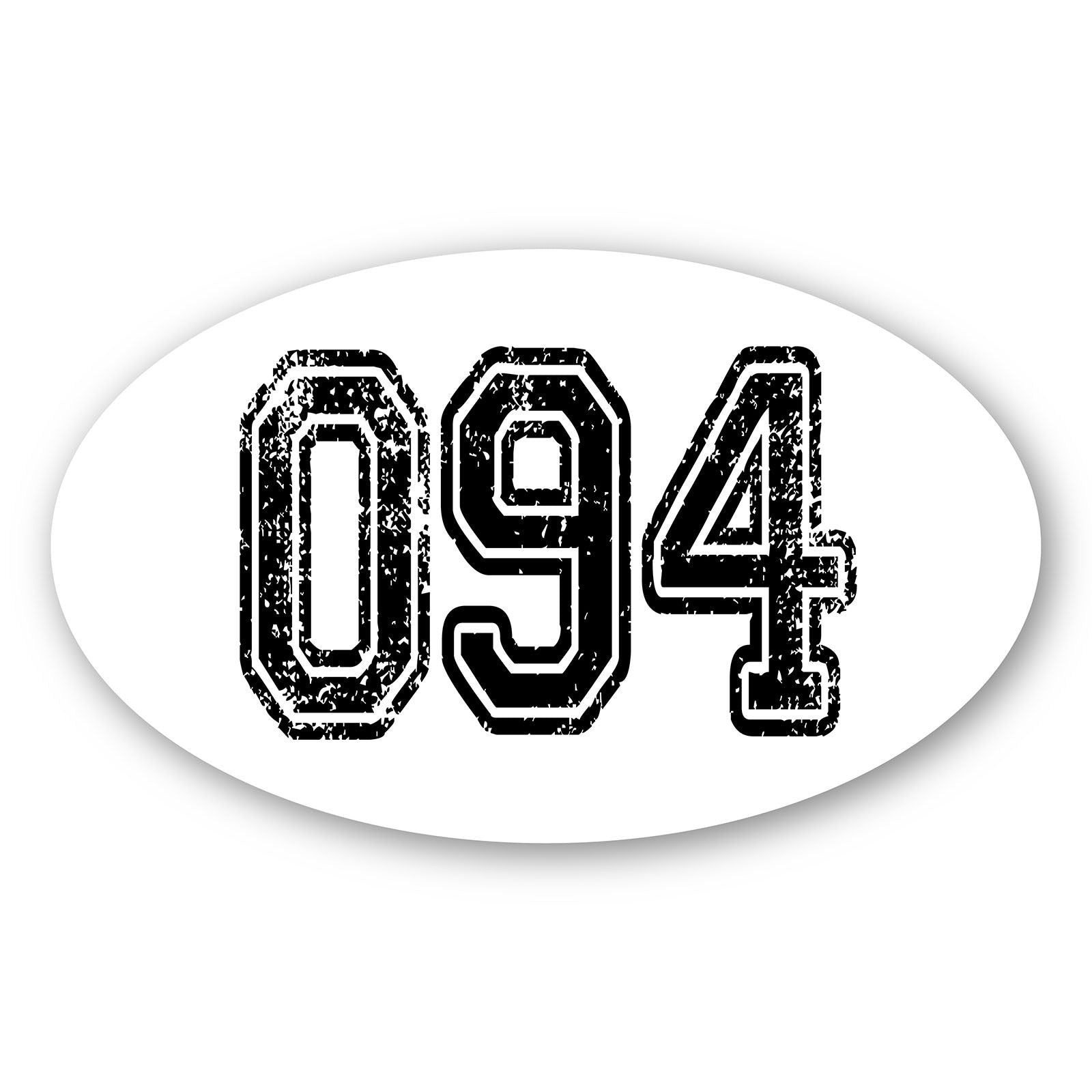 Personalize Custom Race Car Sticker Decals 2pcs - Oval Number Car Sticker