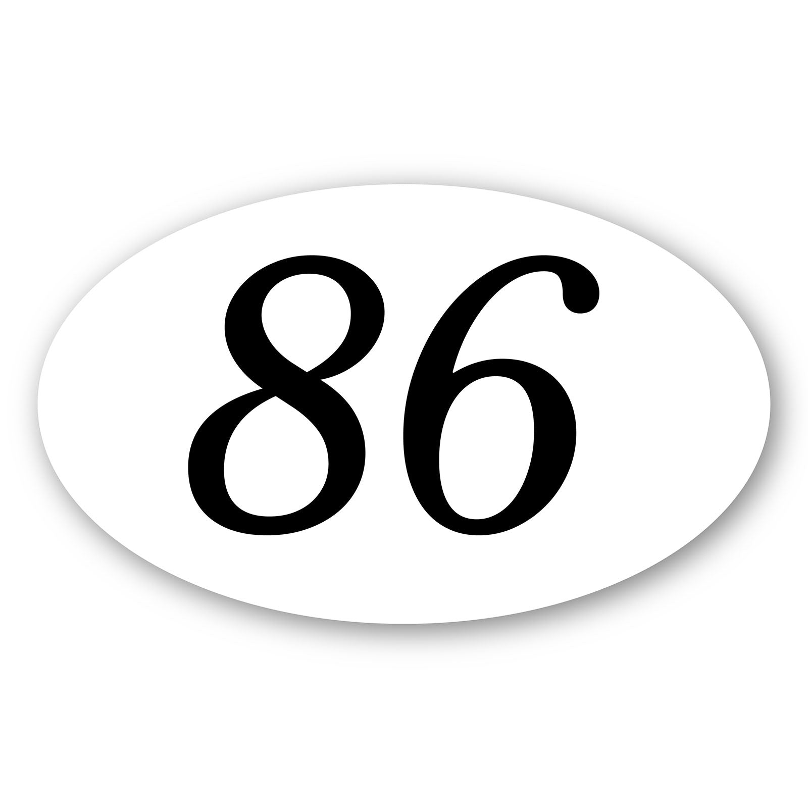 Personalize Custom Race Car Sticker Decals 2pcs - Oval Number Car Sticker