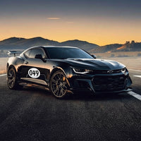 Personalize Custom Race Car Sticker Decals 2pcs - Oval Number Car Sticker