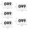 Personalize Custom Race Car Sticker Decals 2pcs - Oval Number Car Sticker