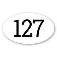 Personalize Custom Race Car Sticker Decals 2pcs - Oval Number Car Sticker