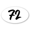 Personalize Custom Race Car Sticker Decals 2pcs - Oval Number Car Sticker