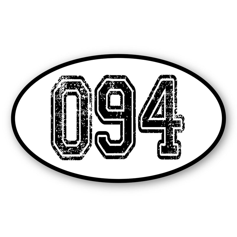 Personalize Custom Race Car Sticker Decals 2pcs - Oval Number Car Sticker with Bold Outline