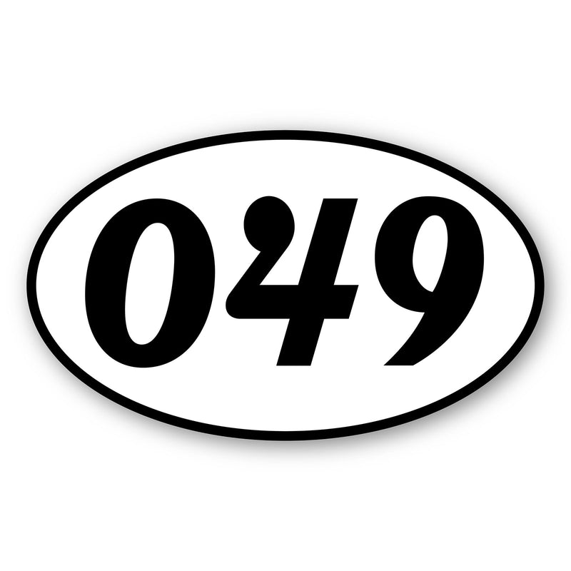 Personalize Custom Race Car Sticker Decals 2pcs - Oval Number Car Sticker with Bold Outline