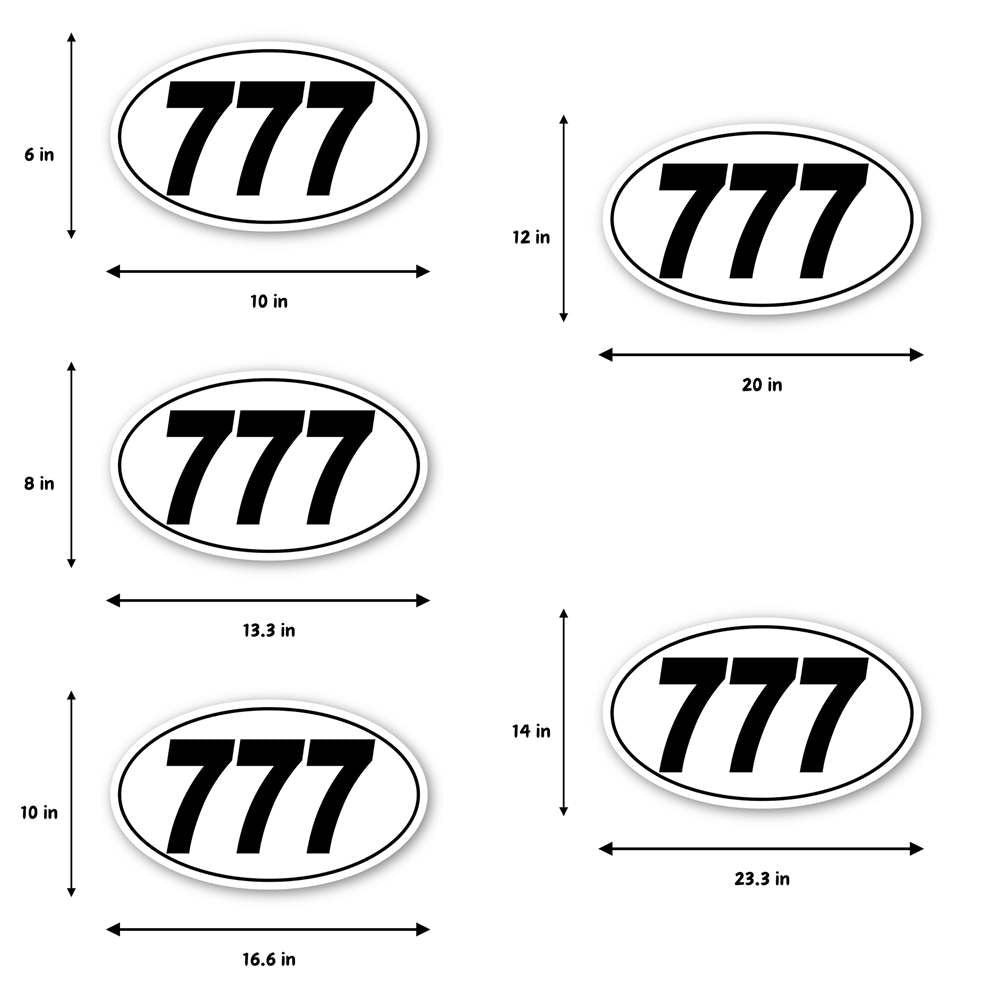 Personalize Custom Race Car Sticker Decals 2pcs - Oval Number Car Sticker with Thin Outline