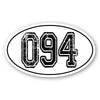 Personalize Custom Race Car Sticker Decals 2pcs - Oval Number Car Sticker with Thin Outline
