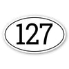 Personalize Custom Race Car Sticker Decals 2pcs - Oval Number Car Sticker with Thin Outline