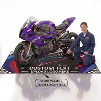 Custom Motorcycle Pit Mat | Personalized Anti-Slip Garage Floor Rug