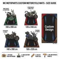 Custom Motorcycle Pit Mat | Personalized Anti-Slip Garage Floor Rug