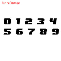 Custom Racing Number Stickers (G001 Gradient Style) – 3-Pack Personalized Dirt Bike & Motorcycle Decals