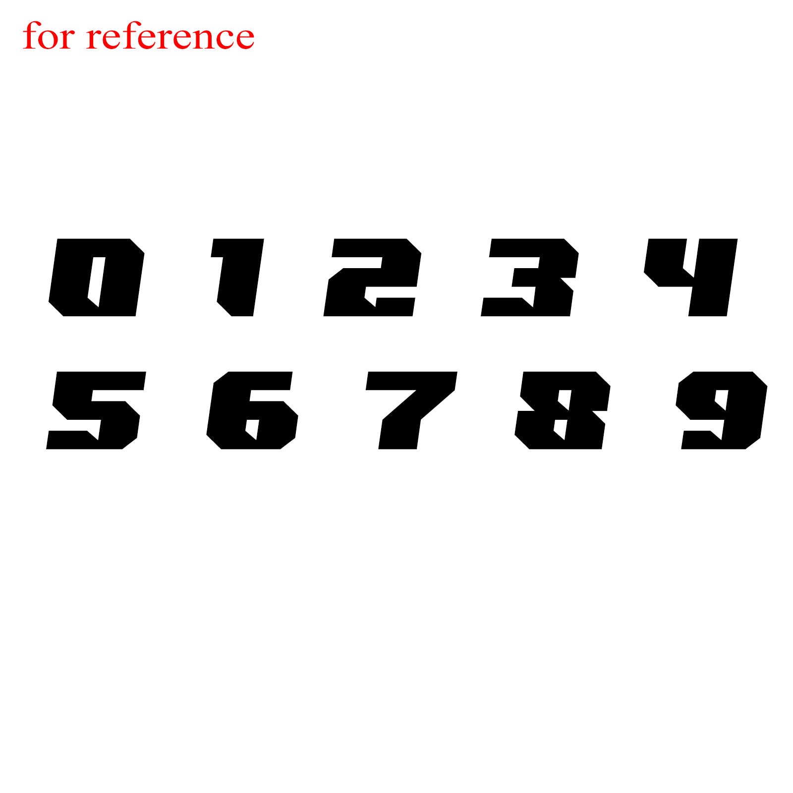 Custom Racing Number Stickers (G001 Gradient Style) – 3-Pack Personalized Dirt Bike & Motorcycle Decals