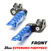 {Front}  Fits Moto Guzzi V9 V7 V100 R-FIGHT 25mm Adjustable Foot Pegs - MC Motoparts
