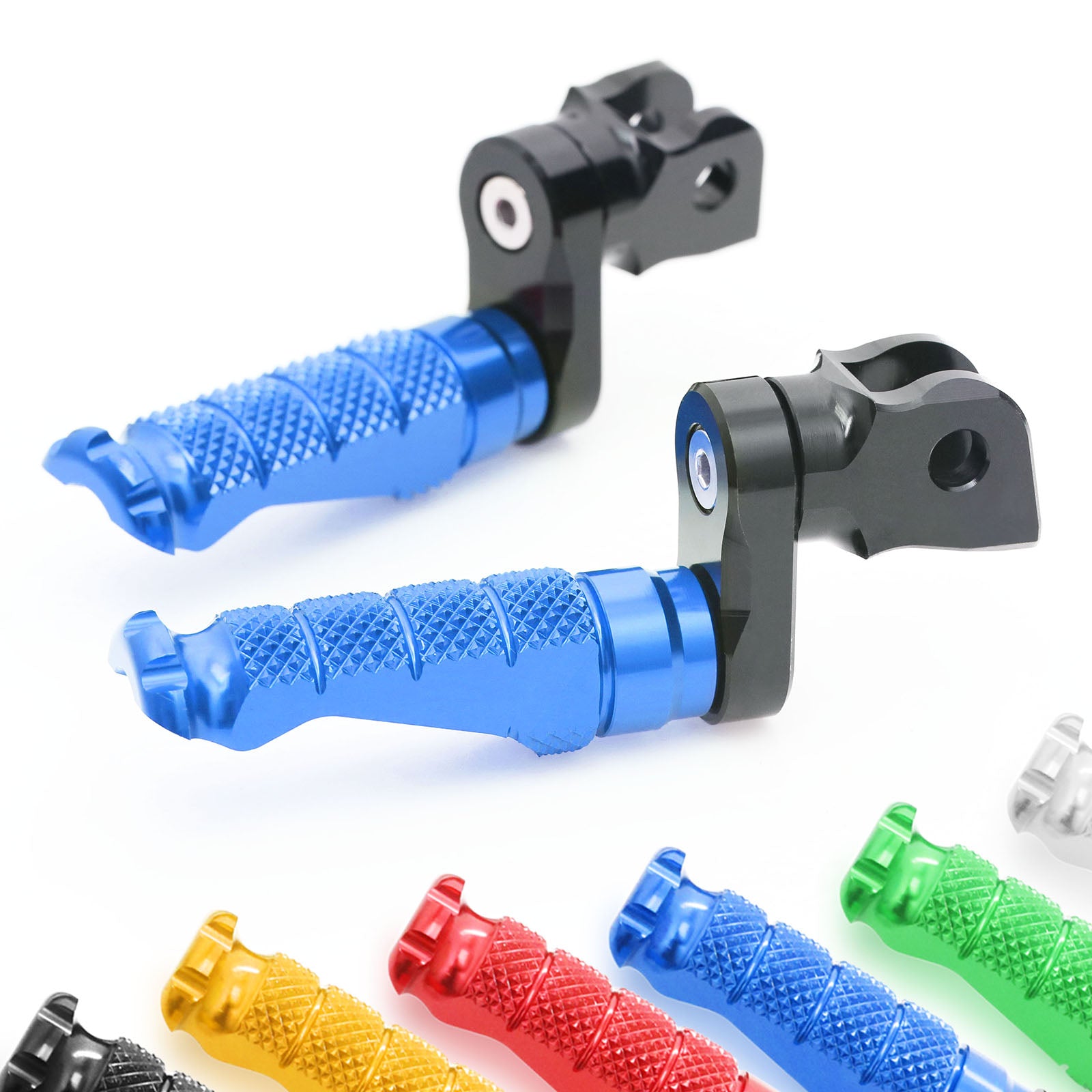 {Front}  Fits Ducati DesertX Multistrada V2 V4 S RS SuperSport R-FIGHT 25mm Adjustable Foot Pegs - MC Motoparts