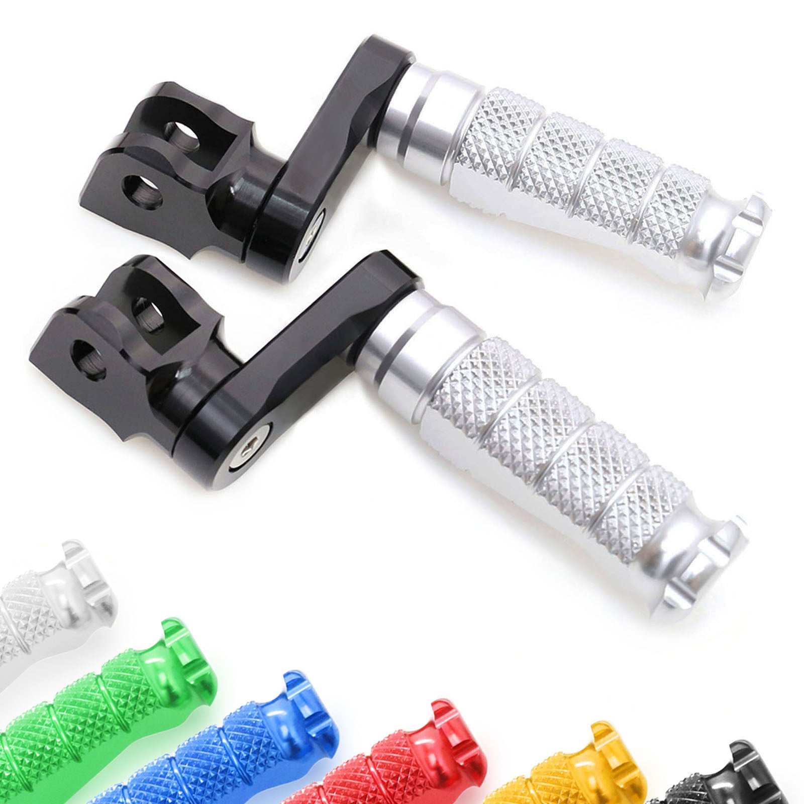 {Front}  Fits Ducati DesertX Multistrada V2 V4 S RS R-FIGHT 40mm Adjustable Foot Pegs - MC Motoparts