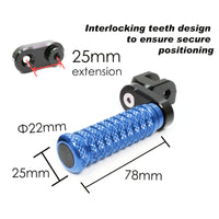 {Front}  Fits Ducati DesertX Multistrada V2 V4 S RS 25mm Adjustable POLE Foot Pegs - MC Motoparts