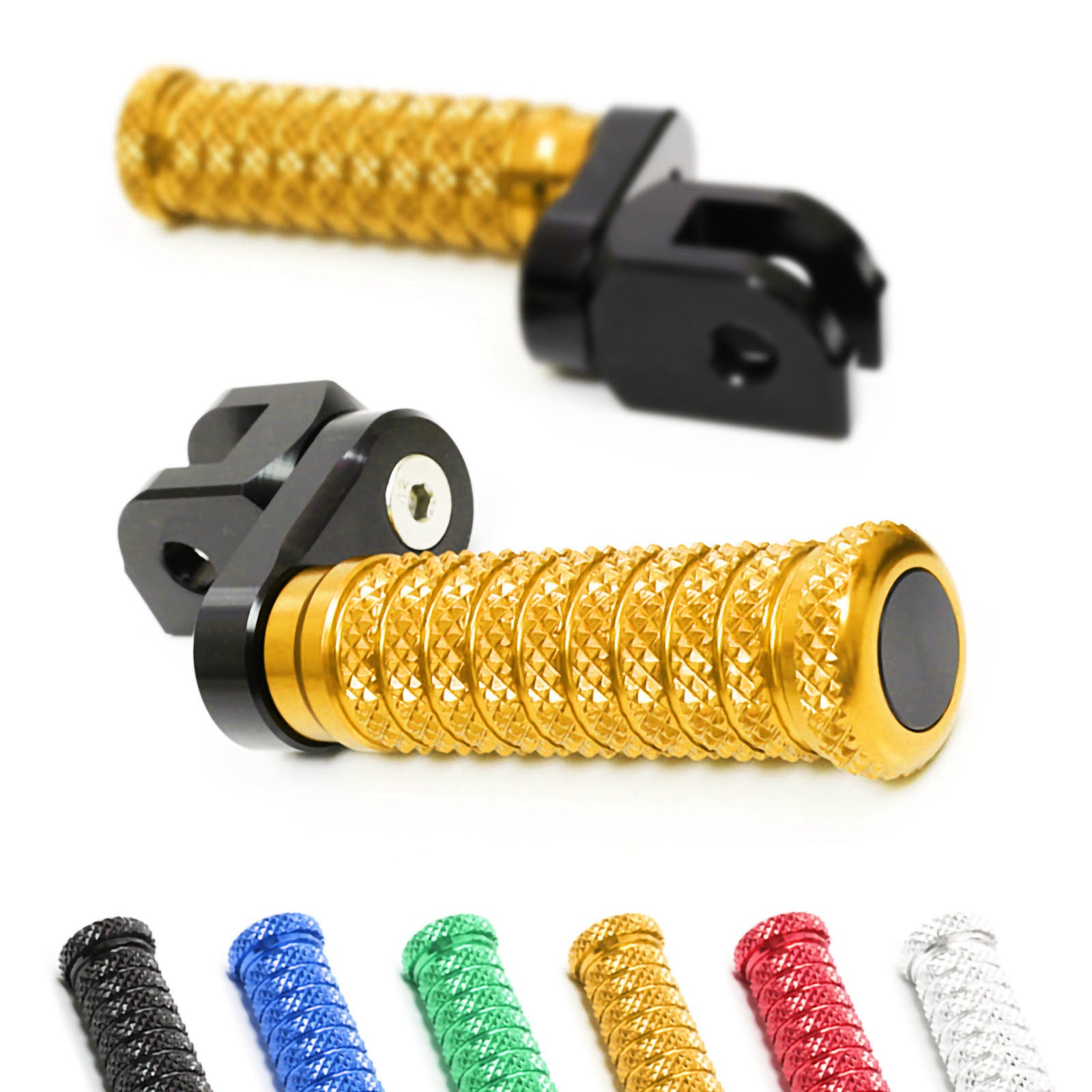 {Front}  Fits Triumph Scrambler 1200 Trident 660 25mm Lowering POLE Foot Pegs - MC Motoparts