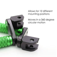 {Front}  Fits BMW F800S R1200 S ST G650GS 40mm Adjustable POLE Foot Pegs - MC Motoparts