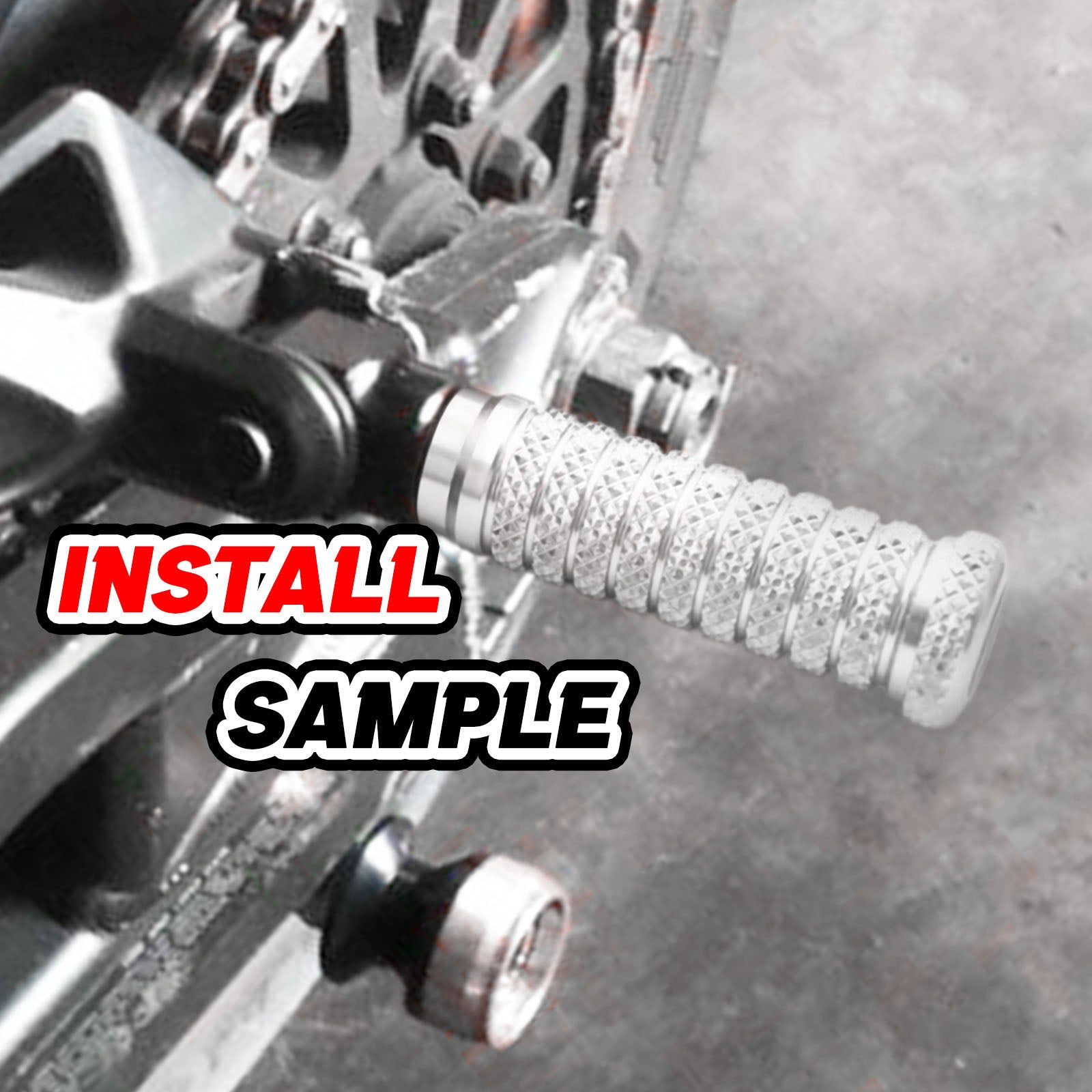 {Front}  Fits CF MOTO POLE Foot Pegs