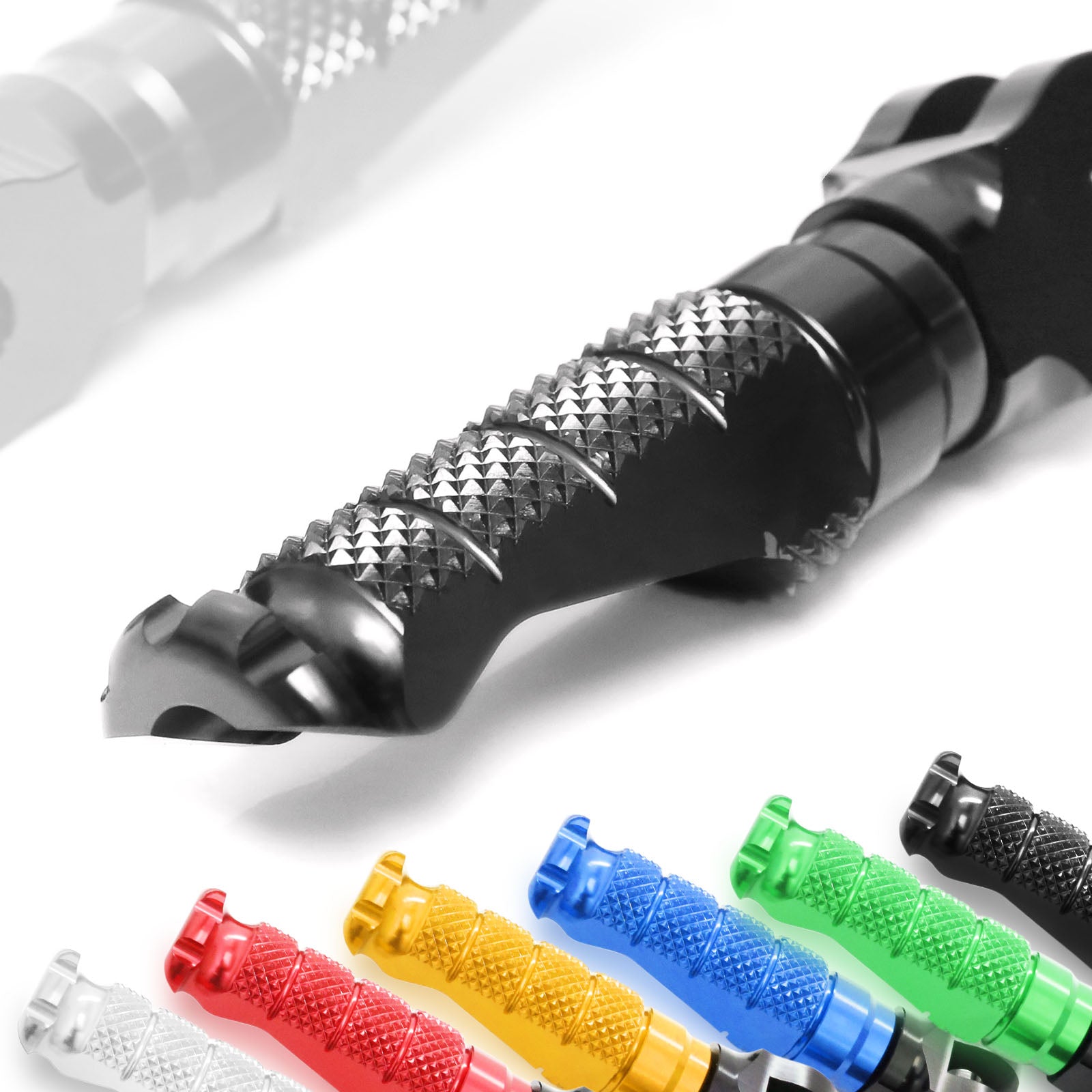 {Front}  Fits Kawasaki ZX-4RR 4R ZX-25R ZX-10R R-FIGHT Foot Pegs - MC Motoparts