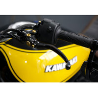 Moto-Tron lightweight racing clutch lever installed on Yamaha MT09, FZ6, XSR700, YZF R6, and R7 motorcycles.