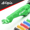 {Front}  Fits Kawasaki Ninja 7 Hybrid Engraved Logo R-FIGHT Foot Pegs - MC Motoparts