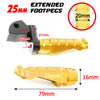 {Rear}  Fits Honda CBR1000RR-R CB125R Rebel 500 25mm Adjustable R-FIGHT Foot Pegs - MC Motoparts