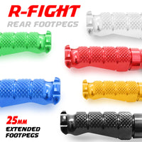 {Rear}  Fits Yamaha MT-125 XMAX 125 300 25mm Extension R-FIGHT Foot Pegs - MC Motoparts