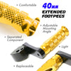 {Rear}  Fits Triumph Scrambler Bonneville EFI T100 40mm Adjustable R-FIGHT Foot Pegs - MC Motoparts