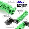 {Rear}  Fits Kawasaki ZH2 ZX-10R Z E-1 Ninja 7 40mm Extension R-FIGHT Foot Pegs - MC Motoparts