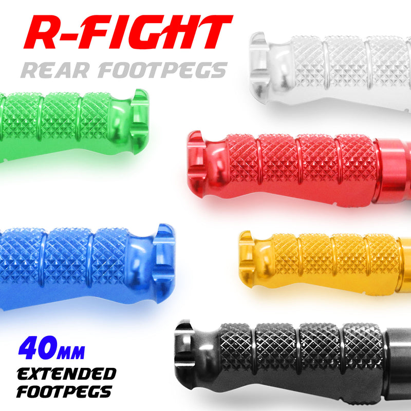 {Rear}  Fits Yamaha MT-125 XMAX 125 300 40mm Extension R-FIGHT Foot Pegs - MC Motoparts