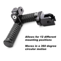 {Rear}  Fits Yamaha MT-125 XMAX 125 300 25mm Lowering POLE Foot Pegs - MC Motoparts