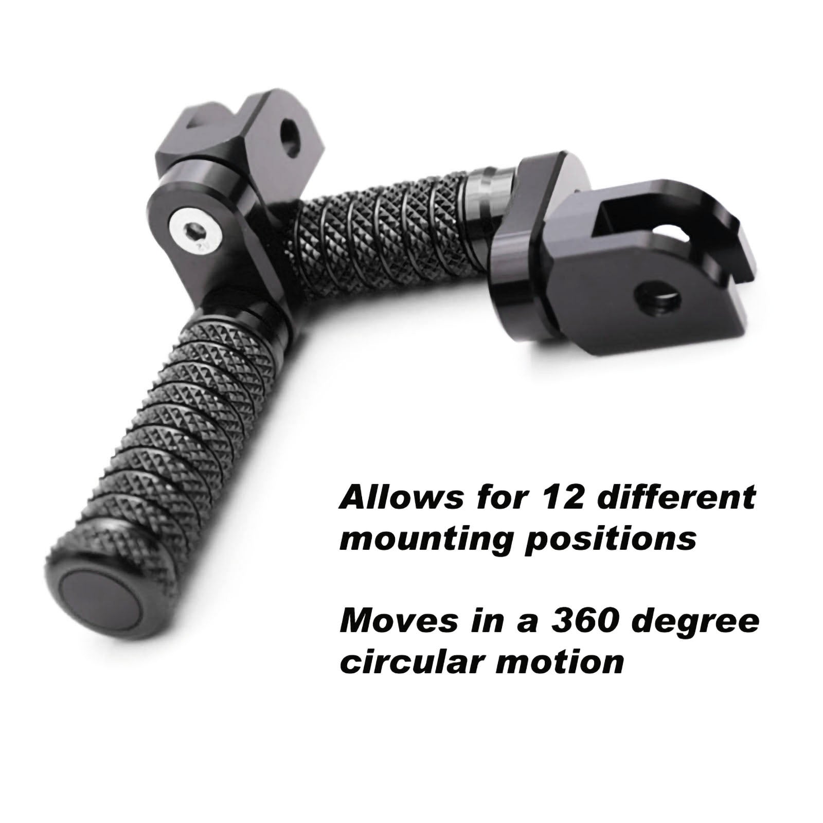 {Rear}  Fits Yamaha MT-125 XMAX 125 300 25mm Lowering POLE Foot Pegs - MC Motoparts