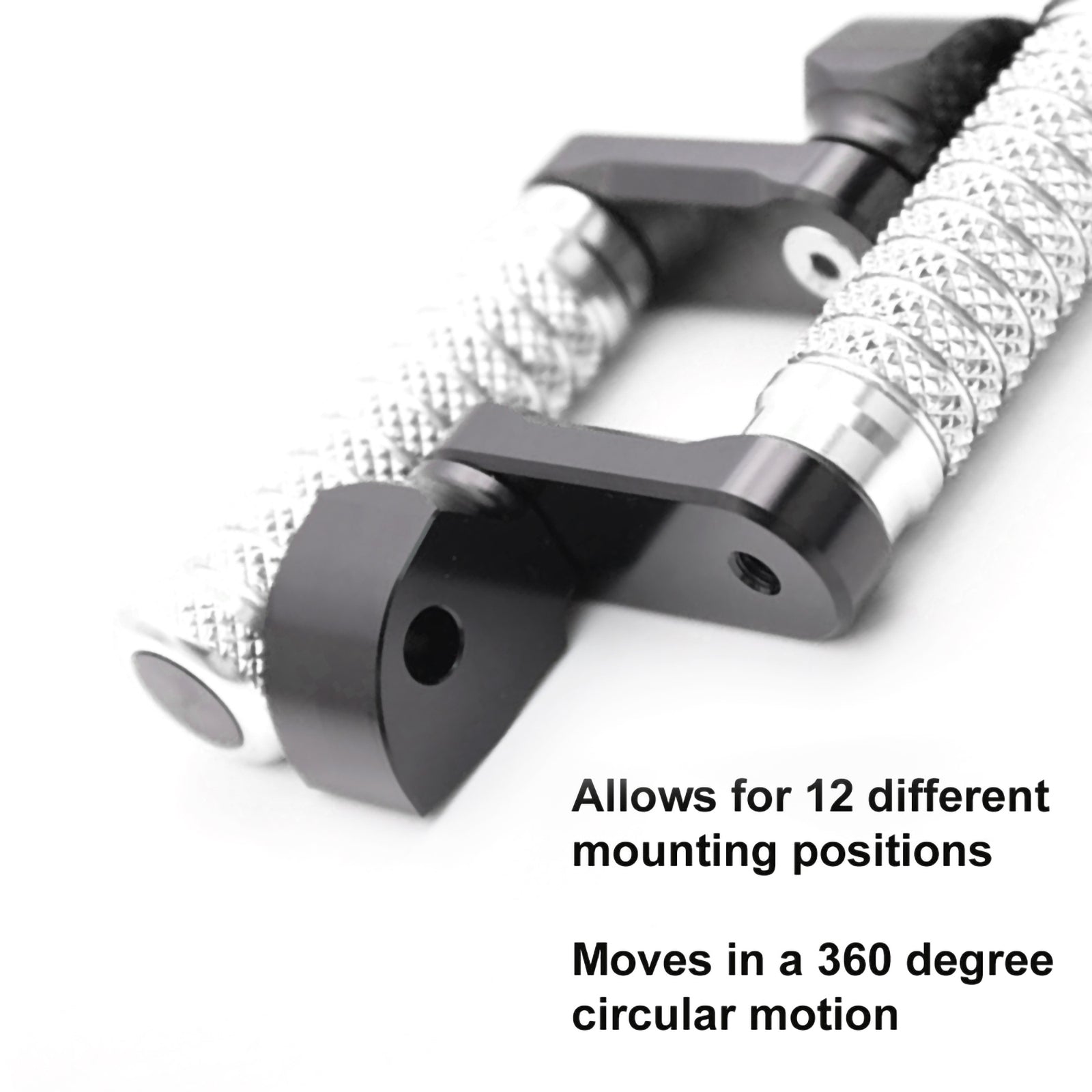 {Rear}  Fits Yamaha MT-125 XMAX 125 300 40mm Extension POLE Foot Pegs - MC Motoparts