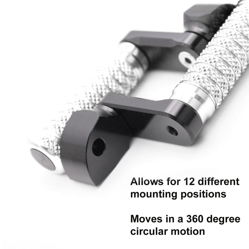 {Rear}  Fits Triumph Scrambler Bonneville EFI T100 40mm Adjustable POLE Foot Pegs - MC Motoparts