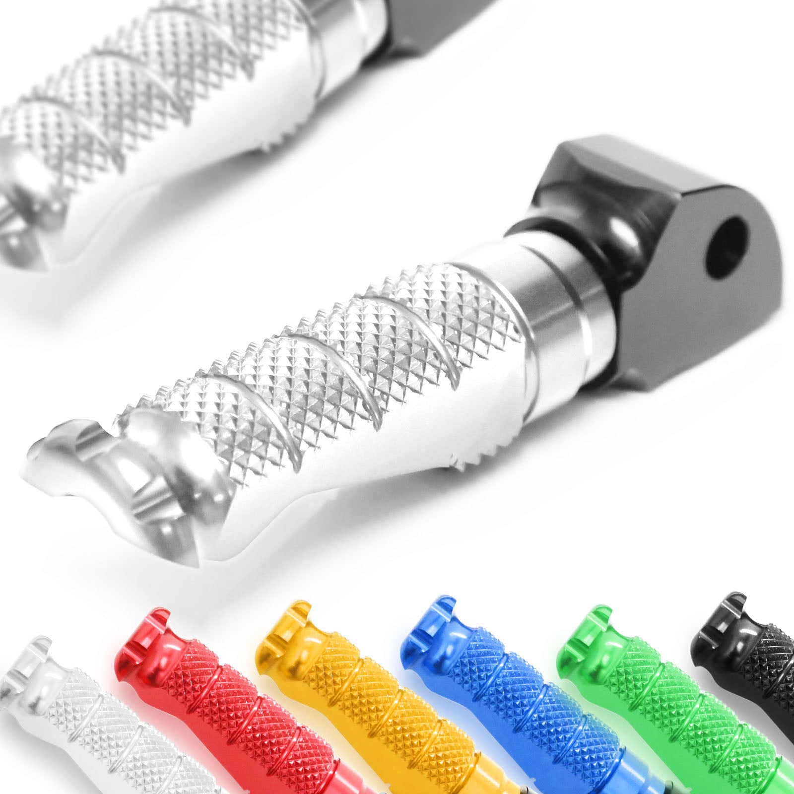 {Rear}  Fits Kawasaki ZH2 ZX-10R Z E-1 Ninja 7 R-FIGHT Foot Pegs - MC Motoparts